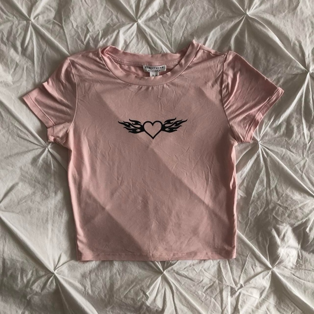 3 for $10 | urban planet heart and flames baby tee